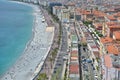 Nice, French Riviera Cote d`Azur in Provence, France. La Promenade des Anglaise in Nice Royalty Free Stock Photo