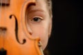 Nice girl playing the violin Royalty Free Stock Photo