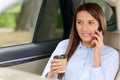 Nice girl sitting in the car Royalty Free Stock Photo