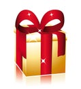 Nice golden gift Royalty Free Stock Photo