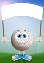 Nice golf ball with sign