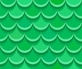 Nice green rooftop clay tiles. Seamless vector pattern