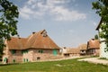 Half timbered house in a village in Alsace Royalty Free Stock Photo