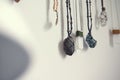 Nice handmade necklaces from semi precious stones Royalty Free Stock Photo