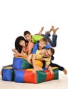 Nice happy family playing Royalty Free Stock Photo