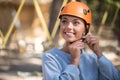 Nice happy woman smiling