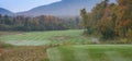 Nice hole on a golf club at fall in Vermont Royalty Free Stock Photo