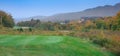 Nice hole on a golf club at fall in Vermont Royalty Free Stock Photo