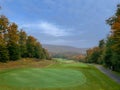 Fall color on a golf club at Jay Peak Royalty Free Stock Photo