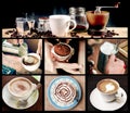 Nice hot coffee cup, Collage