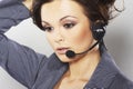 Nice hotline operator Royalty Free Stock Photo