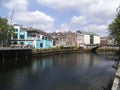 Nice houses along a river in Cork.