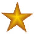 Nice illustration of a 3d look Gold star on white background. Royalty Free Stock Photo