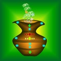 That is the nice illustration of flower vase which so attractive Royalty Free Stock Photo