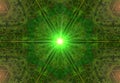 Nice illustration with green light. Baroque pattern.