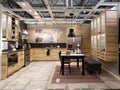 Nice modern kitchen design in furnishing store IKEA