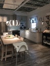 Modern kitchen design at furnishing store IKEA