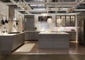 Nice kitchen design in store IKEA Royalty Free Stock Photo