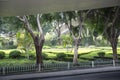 Nice landscapes design under viaduct view