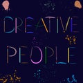 Creative People hand written lettering poster