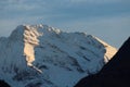 Nice lightfall on mountain in Wallis, Switzerland.