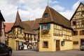 Nice little houses in Eguisheim village in France Royalty Free Stock Photo