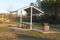 Nice little picnic house at the park nice afternoon