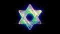 beautiful shield of david backdrop . conceptual object 3D illustration