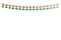 Nice many Cote d Ivoire flags or banners hangs on rope isolated on white - any celebration flag 3d illustration