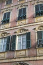 Nice mediterranean house facades with different colours Royalty Free Stock Photo