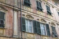 Nice mediterranean house facades with different colours Royalty Free Stock Photo