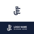 Nice and modern JE logo. Royalty Free Stock Photo