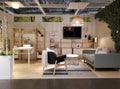 Nice modern living room at store IKEA