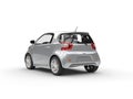Nice Modern Silver Compact Car - Back View Royalty Free Stock Photo