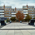 Nice modern view of Nowy Targ square in Wroclaw old town. Wroclaw is the largest city in western Poland and historical capital of Royalty Free Stock Photo