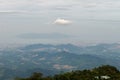 Nice mountain landscape sunset view from Ba Na Hill, Da Nang Vietnam Feb 2017 Royalty Free Stock Photo