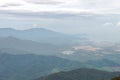 Nice mountain landscape sunset view from Ba Na Hill, Da Nang Vietnam Feb 2017 Royalty Free Stock Photo