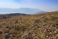 Nice mountain with sea and clear blue sky, island Krk, Croatia Royalty Free Stock Photo