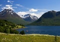 Nice mountain and sea view in Norway Royalty Free Stock Photo