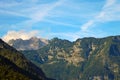 Nice mountain view and blue morning early morning Royalty Free Stock Photo