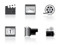 Nice movie icons Royalty Free Stock Photo