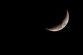 Nice mystical half moon on dark night sky background Royalty Free Stock Photo