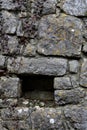 Texture niche antique stone wall, Crevecoeur, Leffe, Dinant, Belgium