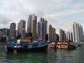 Nice nature photography hongkong traditional sampan in Ap Lei Chau island