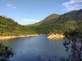 Nice nature view beach irrigation Resorvoir in Hong Kong Shing Mun country park Tseun wan Hike