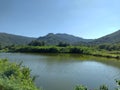 Nice nature view beach irrigation Resorvoir in Luk keng road Fan ling Hong Kong