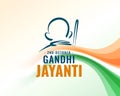 nice 2nd october gandhi jayanti template with indian flag vector illustration