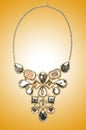 The nice necklase isolated on the white Royalty Free Stock Photo