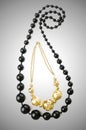 The nice necklase isolated on the white Royalty Free Stock Photo