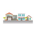 Nice neighborhood street icon Royalty Free Stock Photo